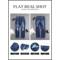 thumbnail image 4 of HOTAPEI Womens Jeans Mid Rise Ripped Skinny Jeans Raw Hem Slim Fit Jeans Boyfriend Jeans Destroyed Jeans, 4 of 5