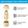 thumbnail image 4 of Uxcell 3/8" to 1/2" Pipe Extension Joint Connector, Brass Pipe Coupler Adapters with 2pcs Flare Nuts, 4 of 7
