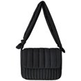 thumbnail image 1 of Bolso bandolera para mujer Bolso bandolera informal Bolso suave para citas de invierno (negro), 1 of 9