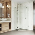 thumbnail image 4 of VIGO Verona 38 in. L x 38 in. W x 73 in. H Frameless Hinged Neo-angle Shower Enclosure in Brushed Nickel with Clear Glass, 4 of 11