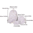 thumbnail image 3 of Purple Pink 2026 New 3-Piece Backpack Set Comes with A Cute Floral Quilted Backpack,A Medium-Sized Messenger Bag and A Small Travel Storage Bag for Ladies,Presenting A Simple and Comfortable Look, 3 of 8