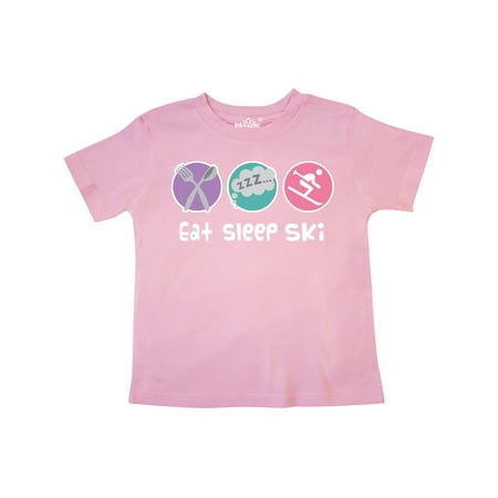 

Inktastic Skiing Eat Sleep Ski Sports Gift Toddler Toddler Girl T-Shirt