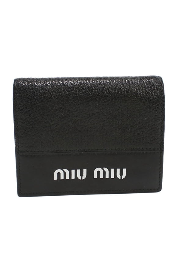 Pre-Owned Miu Miu MIU Outlet Bifold Wallet Women's Black