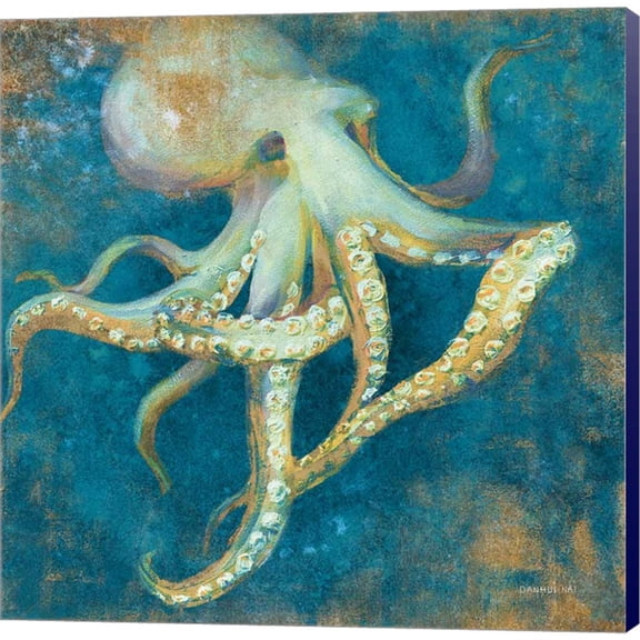 Great Art Now Ocean Octopus by Danhui Nai, Canvas Wall Art, 12W x 12H