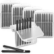 MEDca Hearing Aid Ear Wax Guard Filters - 5 Pack/40 Pieces, 1.26'' H - White/ Black