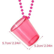 LEXSOMEO 12pcs Shot Glass Necklaces Beaded Necklaces Plastic Shot Cup Necklace for Bachelorette Party