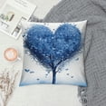thumbnail image 2 of Chilfamy Blue Tree Heart-Shaped Tree Bird Pillow Covers for Couch Sofa Indoor Outdoor Throw Pillow Cover 1PC 18x18in, 2 of 5