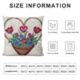 thumbnail image 5 of Set of Watercolor Tulips Throw Pillow Covers Inch Red Buffalo Check Plaid Summer Decor Pillow Covers Farmhouse Cushion Case for Sofa, 5 of 5