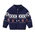 thumbnail image 3 of URMAGIC Baby Boys Cardigan Zipper up Toddler Knit Sweater Organic Cotton for Kids 5-6 Years, 3 of 3