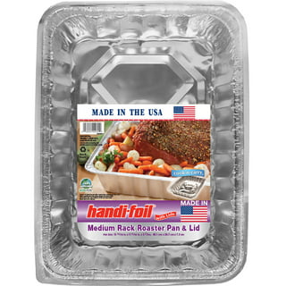 Handi-foil Aluminum Meal Prep Storage Pan with Folded Lids 7 Count Holds Up to 23.7 Fluid Ounces
