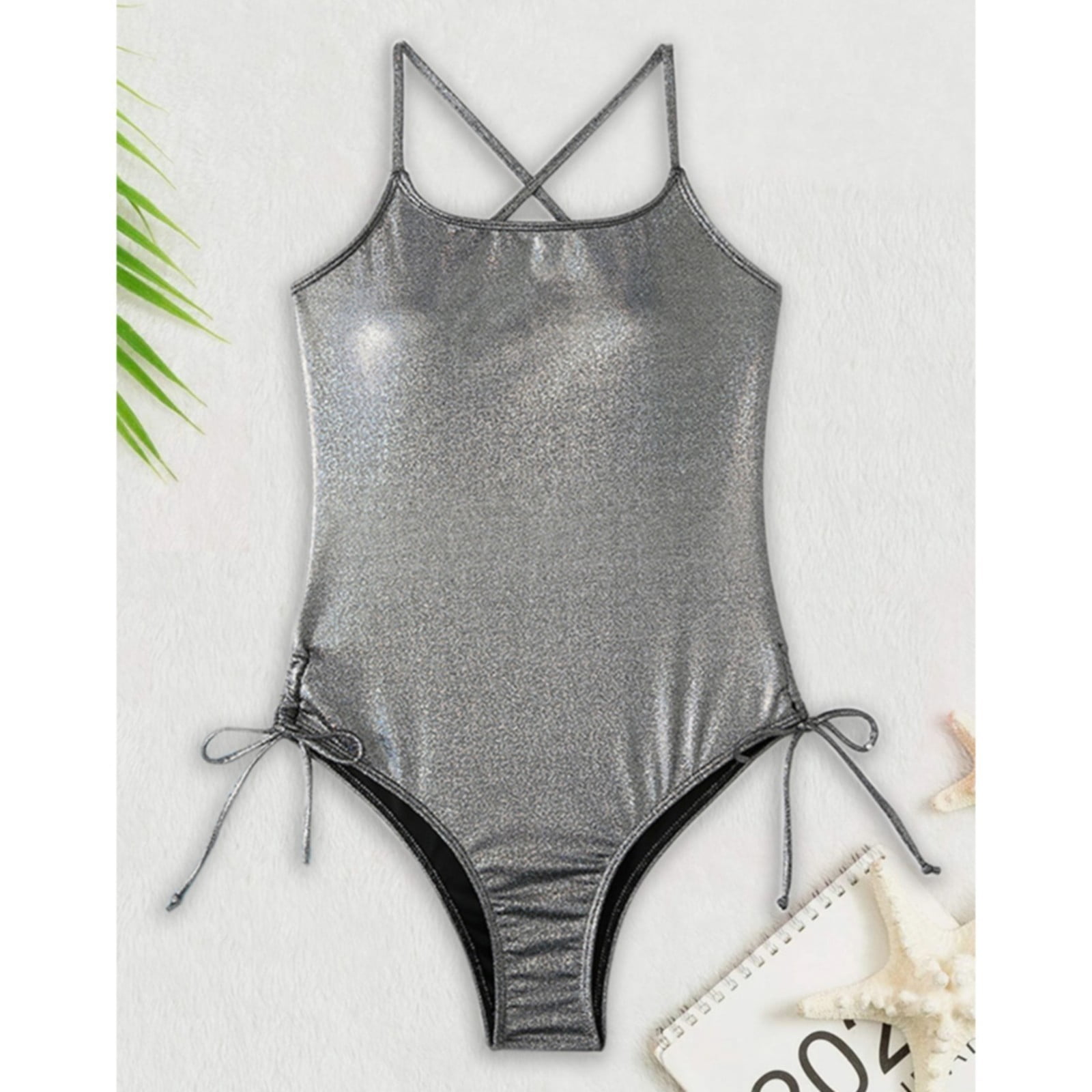 Gray bathing suit on sale