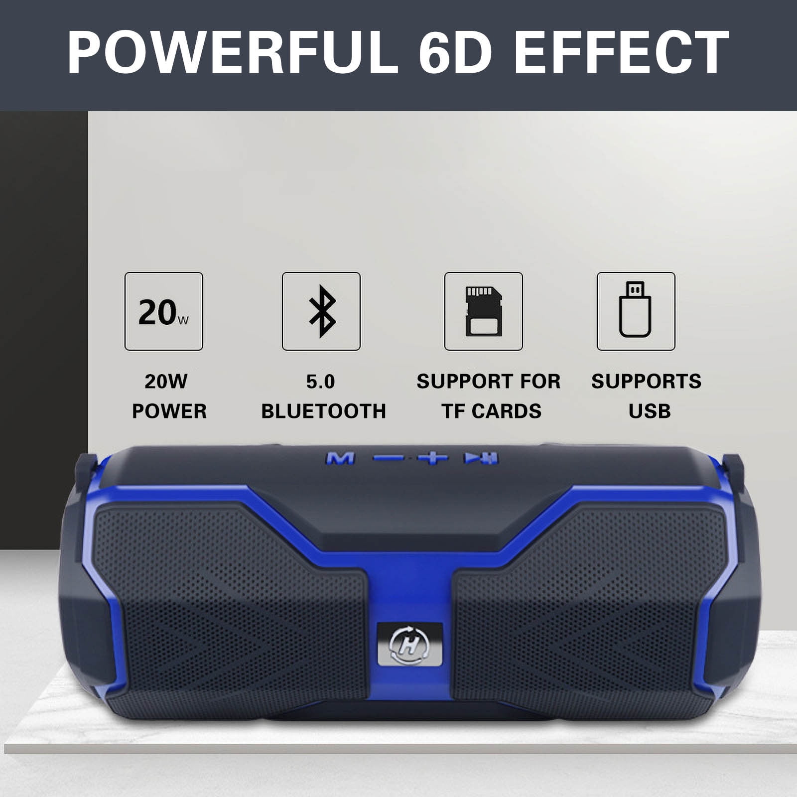 FNYOXU Bluetooth Speaker Wireless Bluetooth Speaker Outdoor Portable Plug-in Subwoofer Sound System