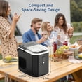 thumbnail image 5 of Simzlife Countertop Ice Maker, Portable Ice Machine with Self-Cleaning, 26Lbs/24H, 9 Ice Cubes Ready in 6 Mins, for Home/Kitchen/Bar, Black, 5 of 7