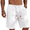 White_#01, variant on Sewkxo Men's Linen Shorts Casual Elastic Waist Drawstring Summer Beach Vacation Golf Shorts with Pockets,Navy 2XL