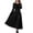 Black, variant on Ribbed Knit Dress for Women Crew Neck Long Sleeve Waist Defined A Line Solid Color Fall Winter Dress