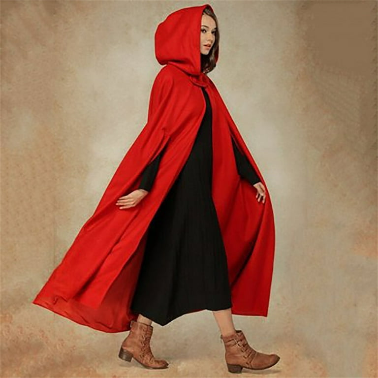 Hfyihgf Womens Gothic Hooded Open Front Poncho Cape Coat Hfyihgf Womens Gothic Hooded Open Front Poncho Cape Coat