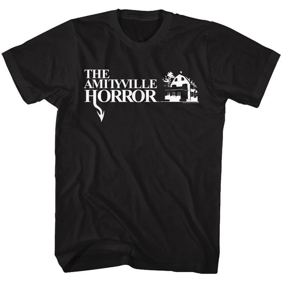 Amityville Horror Logo Black Adult T-Shirt