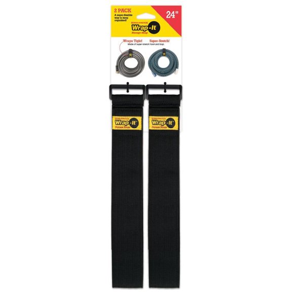 Wrap It Sangle Multi-Usage 702-24B Super-Extensible; Longueur 24 Pouces x Largeur 2 Pouces; Noir
