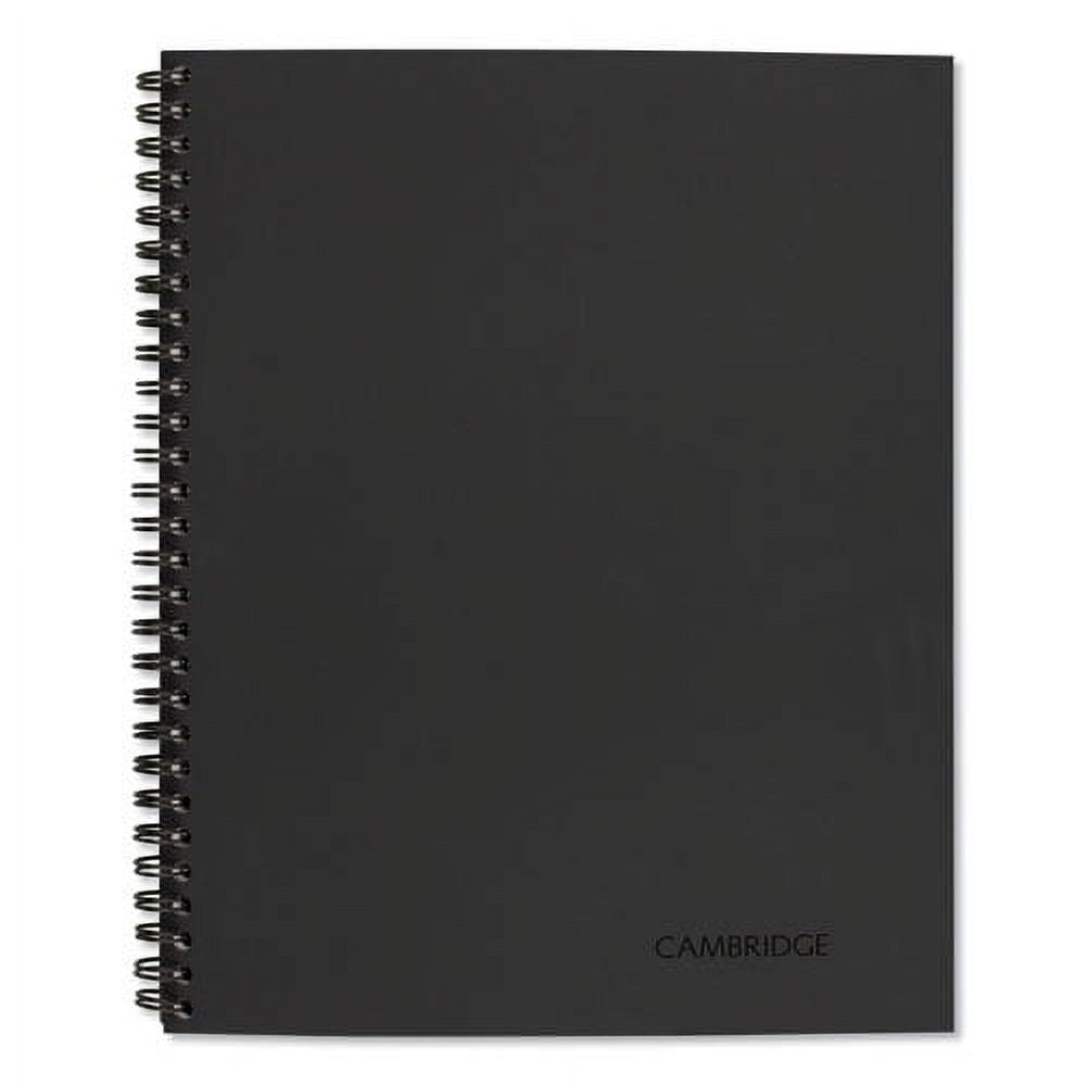 Wirebound Guided Meeting Notes Notebook, 1 Subject, Meeting-Minutes/notes Format, Dark Gray Cover, 11 X 8.25, 80 Sheets | Bundle of 5 Each