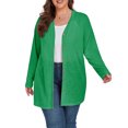 thumbnail image 2 of Cueply Women's Plus Size Cardigan Long Sleeve Lightweight Sheer Open Front Knited Cardigan 1X-4X, 2 of 6