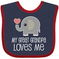 thumbnail image 3 of Inktastic My Great Grandpa Loves Me Boys or Girls Baby Bib, 3 of 4
