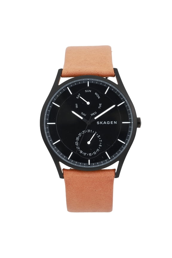 Holst Multifunction 40mm Black Dial & Brown Band Quartz Watch SKW6369