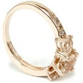 thumbnail image 2 of Pompeii 1ct Morganite & Diamond 3-Stone Ring 10k Rose Gold (H/I,I1), 2 of 4