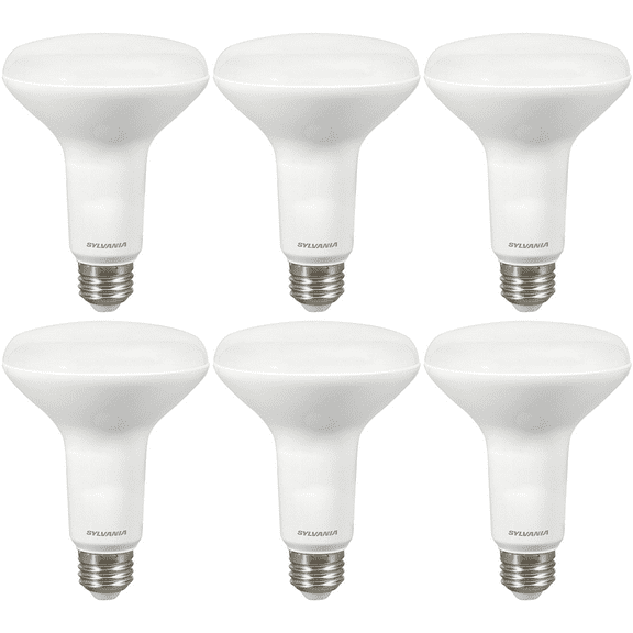SYLVANIA LED 7.5W (65W Equivalent) Soft White Flood Light Bulbs, BR30, Med Base, Dimmable (6pk)