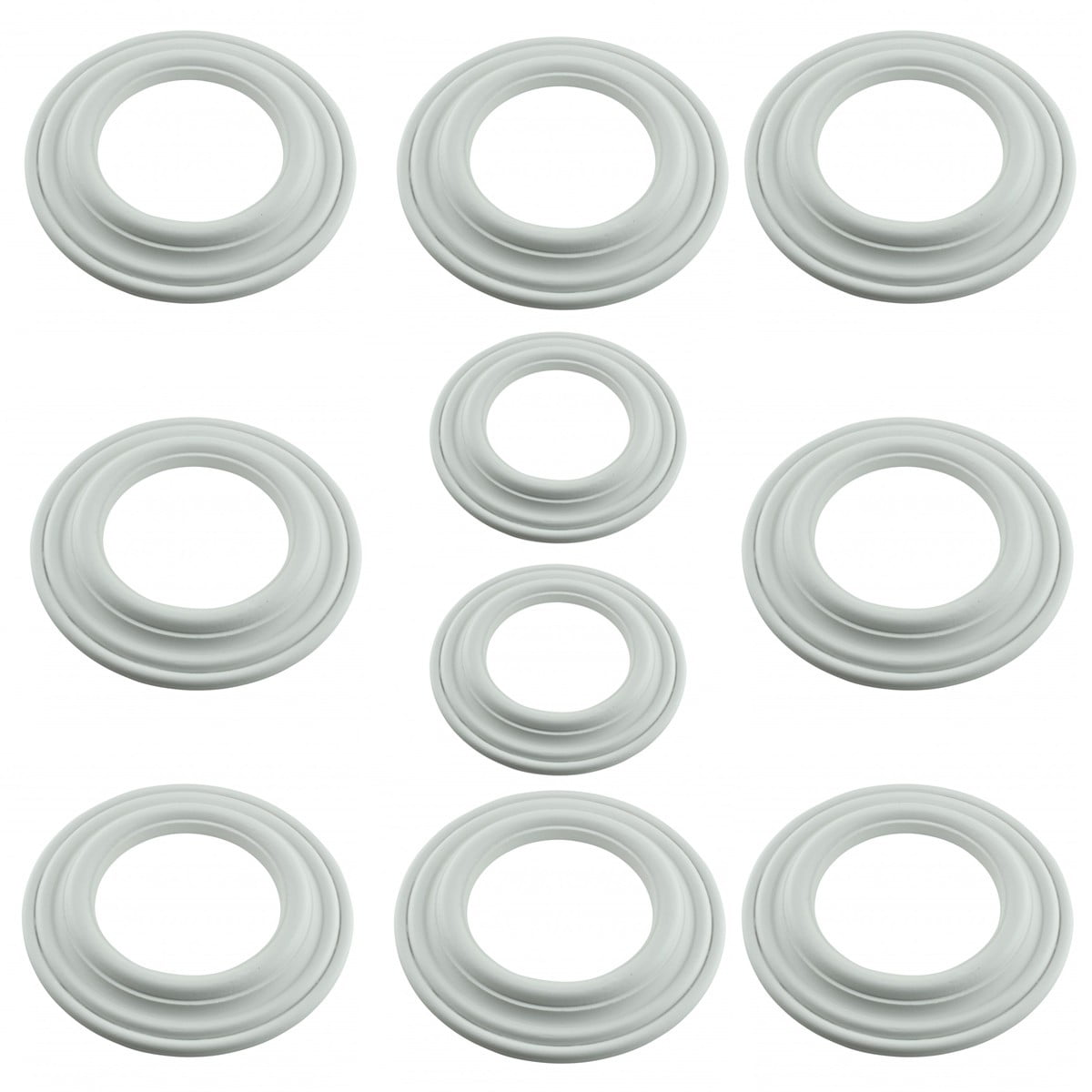 Spot Light Ring White Trim 5 ID X 9 OD Mini Medallion Renovators Supply 