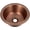 Pure Copper, variant on Kitchen & Bar Sink - 12-inch Essex Dual Mount Drop in Bar Prep Sink, Hand Hammered Matte Black Sinks, Drop in or Undermount Kitchen Sinks, Single Circular Dual Mount Bowl