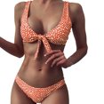 thumbnail image 2 of LoyisViDion Women Swimsuits On Clearance Women'S Fashion Bikini Set Swimsuit Two Piece Filled Print Swimwear Beachwear Coffee S, 2 of 7