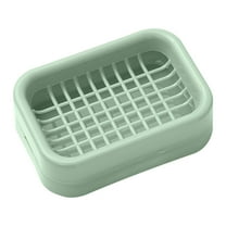 Miogawg Plastic Soap Dish, Soap Container, Dishwashing Sponge Soap Holder With Water Tray, Double Layer Draining Soap Holder For Shower, Bathroom Or Kitchen, Keep The Place Dry