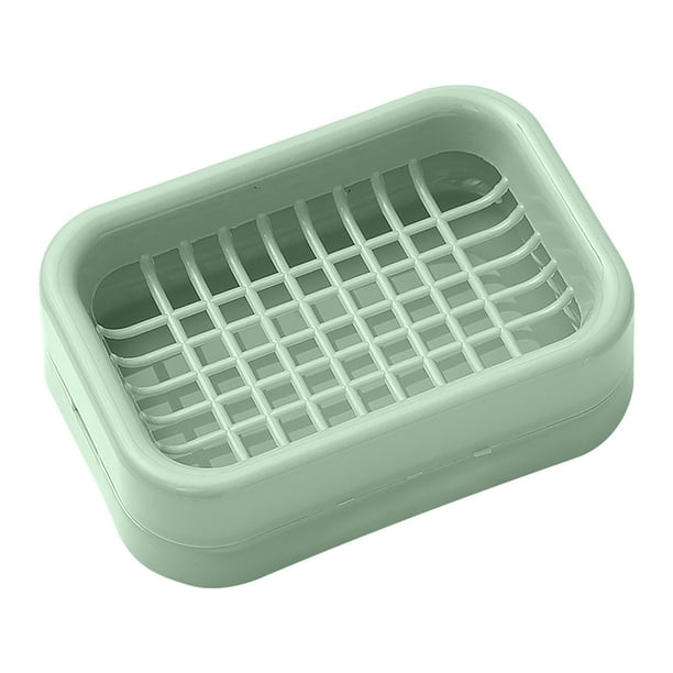 Jabonera para baño, con estructura metálica de dos niveles, plegable, ajustable y portátil, ideal para dormitorio y cocina. Construcción robusta y resistente, estante organizador de doble