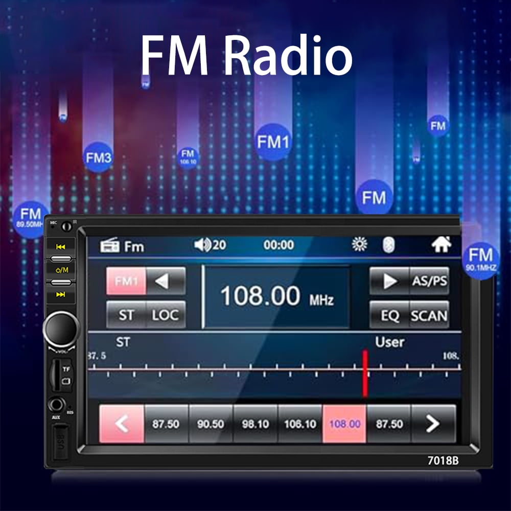 7 Inch 2Din Car MP5 Player HD Touch Screen Car Radio Stereo FM Receiver Support Mirror Link & Rear View Camera 12V