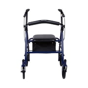 McKesson Rollator Walker for Seniors with Seat, Wheels - Blue, 300 lbs Capacity, 1 Ct