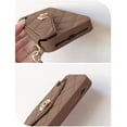 thumbnail image 4 of Wallet Case Compatible with iPhone 14 Plus, Cute Light Luxury Bag Design, Purse Flip Card Pouch Cover Soft Silicone Case with Handstrap Long Shoulder Strap (Brown, iPhone 14 Plus), 4 of 15