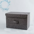 thumbnail image 3 of Yipa Cube Storage Bins Storage Box Baskets with Lid and Handles Closet Storage Organizer for Clothes, Sock, Toys, Magazines, Books, 3 of 5