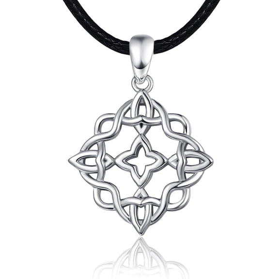 TANGPOET Sterling Silver Celtic Knot Pendant Necklace Irish Jewelry Anniversary Birthday Gift for Wife