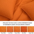 thumbnail image 4 of Exclusivo Mezcla 2-Piece Twin Size Quilt Set, Basket Quilted Bedspread/Coverlet/Bed Cover(68"x 88", Orange), 4 of 7
