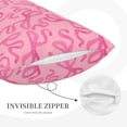 thumbnail image 3 of Fuzoiu pink bow Print Fuzzy Pillowcases, Super Soft Pillow Case Cover with Zipper for Bedroom, Sofa, Couch,Cozy Pillow Shams for All Seasons-14"x20", 3 of 6