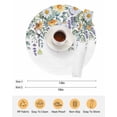 thumbnail image 6 of 15 Inch Round Placemats Set of 6, Floral Eucalyptus Leaves Non Slip Heat Insulation PP Table Mats, Summer Botanical Watercolor Daisy Washable Place Mats for Kitchen Dining Party Table Decor, 6 of 7