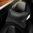 thumbnail image 5 of 1 Pack Car Headrest Pillow PU Leather Car Neck Pillow for Driving Seat Breathable Automotive Neck Support Adjustable Cute Auto Neck Pillow Neck Shoulder Pain Relief for Travel(Multicolour), 5 of 7