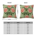 thumbnail image 4 of YFYANG Square Decorative Throw Pillow Case (Without Pillow Insert), Vintage Green Floral Pattern Bedroom Sofa Car Cushion Cover, 20"x20", 4 of 9