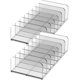 thumbnail image 5 of GOOHOCHY Organizador de tocador transparente de 2 piezas con compartimentos para paletas de sombras de ojos, caja de almacenamiento para el hogar, 5 of 8