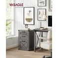 thumbnail image 2 of Archivador VASAGLE con soporte para impresora de 3 cajones, gris, 2 of 6