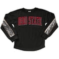 thumbnail image 2 of Girls Youth Gameday Couture  Black Ohio State Buckeyes Guess Who's Back Long Sleeve T-Shirt, 2 of 3