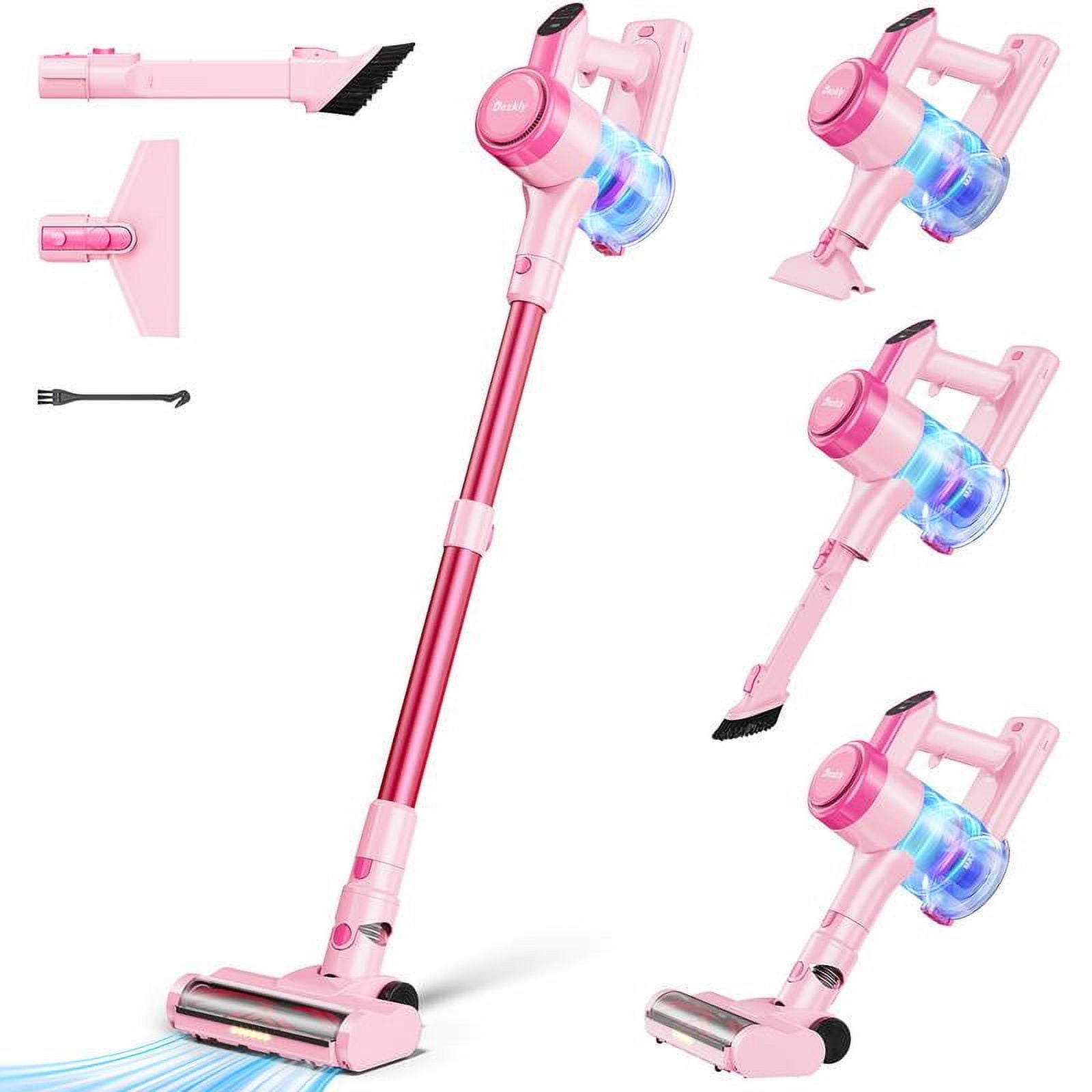 Dezkly Cordless Vacuum Cleaner, 300W 23KPa Lightweight Stick Vacuum with 48mins Runtime Battery, 3 Suction, LED Display, Powerful Vacuum Cleaner with Sofa Brush for Hard Floor/Carpet/Pet Hair/Car