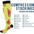 thumbnail image 4 of Coolnut 1 Pack Watermelon Pattern Compression Socks for Women Men Knee High Stocking for Running,Athletic,Medical, 4 of 6
