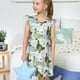 thumbnail image 4 of Fotbe Mallard Ducks Wild Birds Vestido de Dormir para Niñas de 3 a 10 Años, Mangas Cortas, Estilo Princesa, Pijama Camisón con Mangas Voladas-Large, 4 of 6