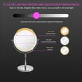 thumbnail image 4 of Desktop Makeup Mirror with 3 Color Lighted, 1X/10X Magnifying Mirror with Touch Control & 360°Rotation & Type-C Charging Port Chrome, 4 of 5